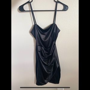 Brand new with tags. Satin, mini black dress from Windsor.